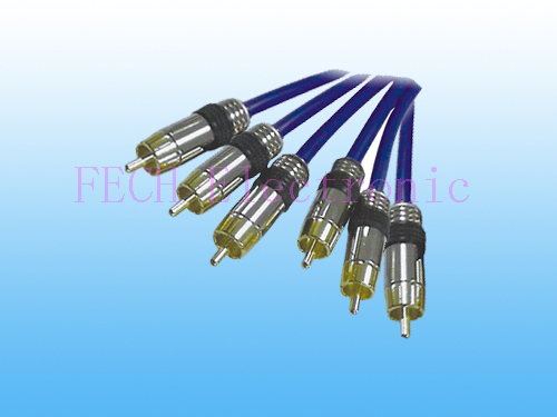 3*RCA Plug TO 3*RCA Plug (GOLD H.Q) 3*RCA Plug TO 3*RCA Plug (GOLD H.Q)