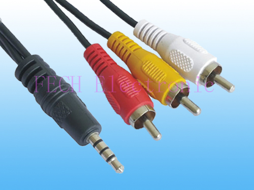 3.5mm Stereo Plug TO 3*RCA Plug 3.5mm Stereo Plug TO 3*RCA Plug