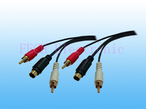 2*RCA PLUG+MD4P M TO 2*RCA PLUG+MD4P M 2*RCA PLUG+MD4P M TO 2*RCA PLUG+MD4P M