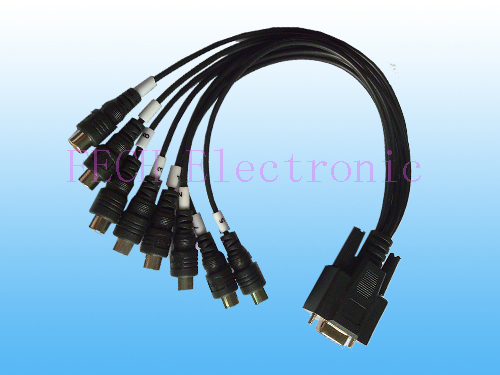 DB9P F TO 8*RCA JACK DB9P F TO 8*RCA JACK