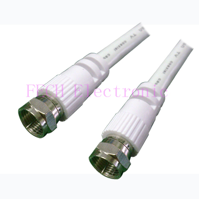  F  Connector Plug to Plug RG6 Coaxial Cable