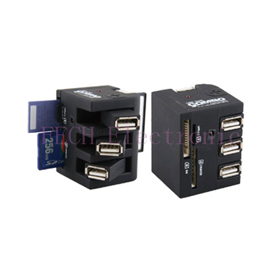 USB 2.0 HUB 3Port + Card Reader