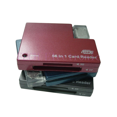 USB 2.0 All in 1 card reader , Magnalium alloy cover