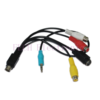 MD 9P M TO 3*RCA Jack+3.5mm Plug+MD4P F MD 9P M TO 3*RCA Jack+3.5mm Plug+MD4P F