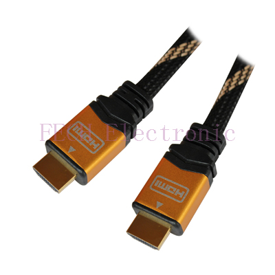 HDMI A-M TO A-M High Speed HDMI Cable with Ethernet(Ver.1.4) golden Metal Housing (different colors are available)