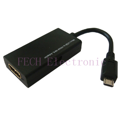 MHL(Micro USB 5P M)TO HDMI Adapter
