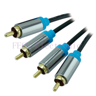 2*RCA Plug TO 2*RCA Plug (GOLD H.Q) 2*RCA Plug TO 2*RCA Plug (GOLD H.Q)