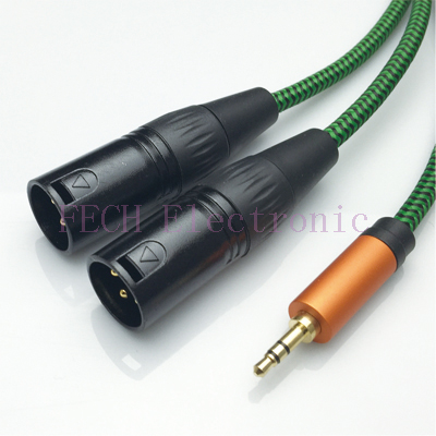 FV1373 2*XLR 3P Male to 3.5mm TRS Stereo Male Microphone Cable FV1373 2*XLR 3P Male to 3.5mm TRS Stereo Male Microphone Cable