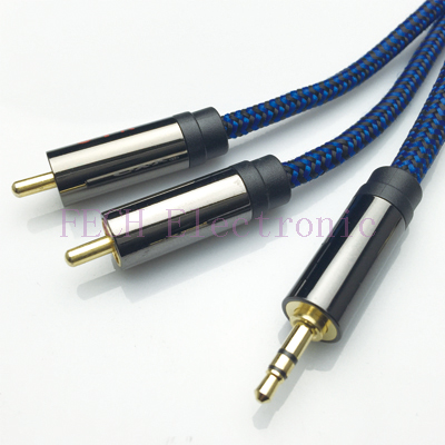 FV2313 3.5mm Stereo Male to 2*RCA Male Cable FV2313 3.5mm Stereo Male to 2*RCA Male Cable