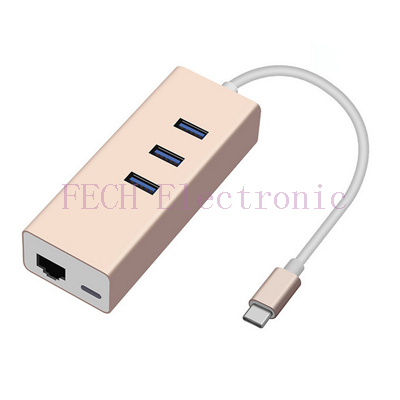USB3.1 Type C to  Gigabit Ethernet Adapter (LAN1000)  + 3 port USB3.0 Hub +USB3.1 TYPE C 