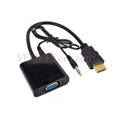 FHVA12  HDMI MALE TO VGA FEMALE VIDEO CONVERTER CABLE W/AUDIO SUPPORT