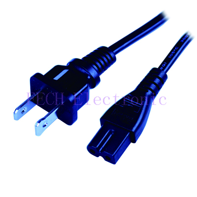 POWER CORD US TYPE 2P PLUG TO JACK W/ POLARIZED
