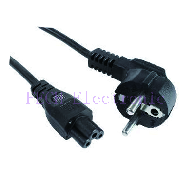 POWER CORD W/PC, EUROPEAN MAINS PLUG TO C5 